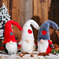 Christmas decorations  1pc Christmas Plush Beard Rudolph Doll Ornament, Christmas Decorations